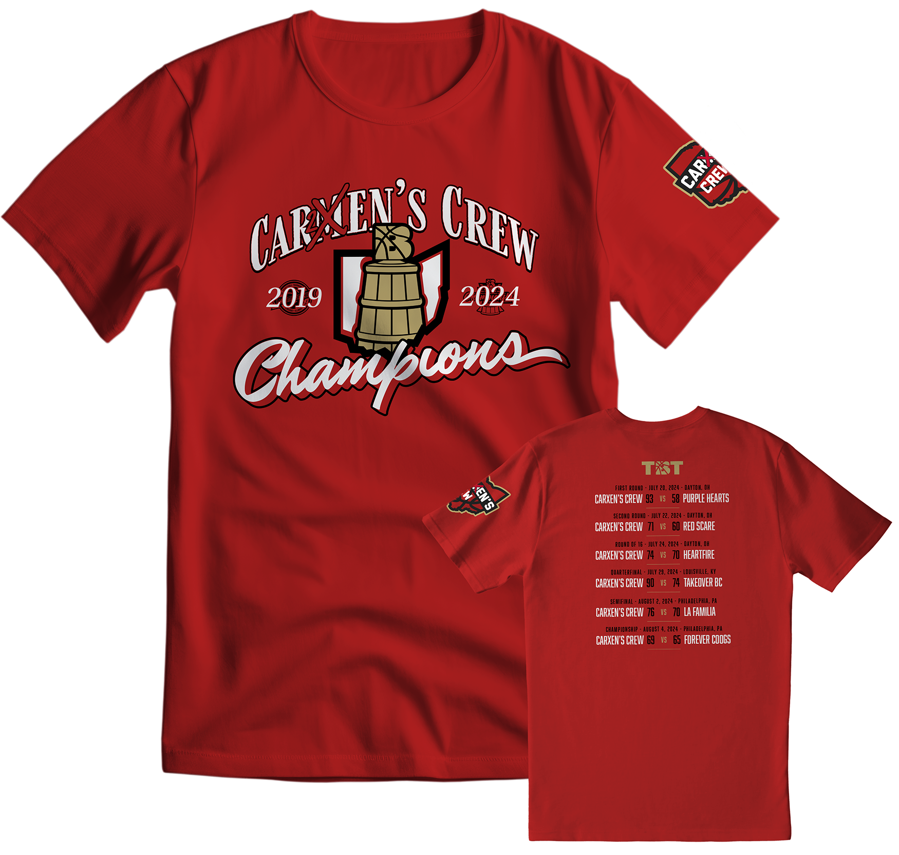 CARMENS CREW 2024 CHAMPIONSHIP TSHIRT The Basketball Tournament